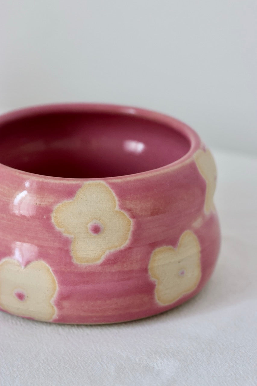 Bol à matcha fleurs