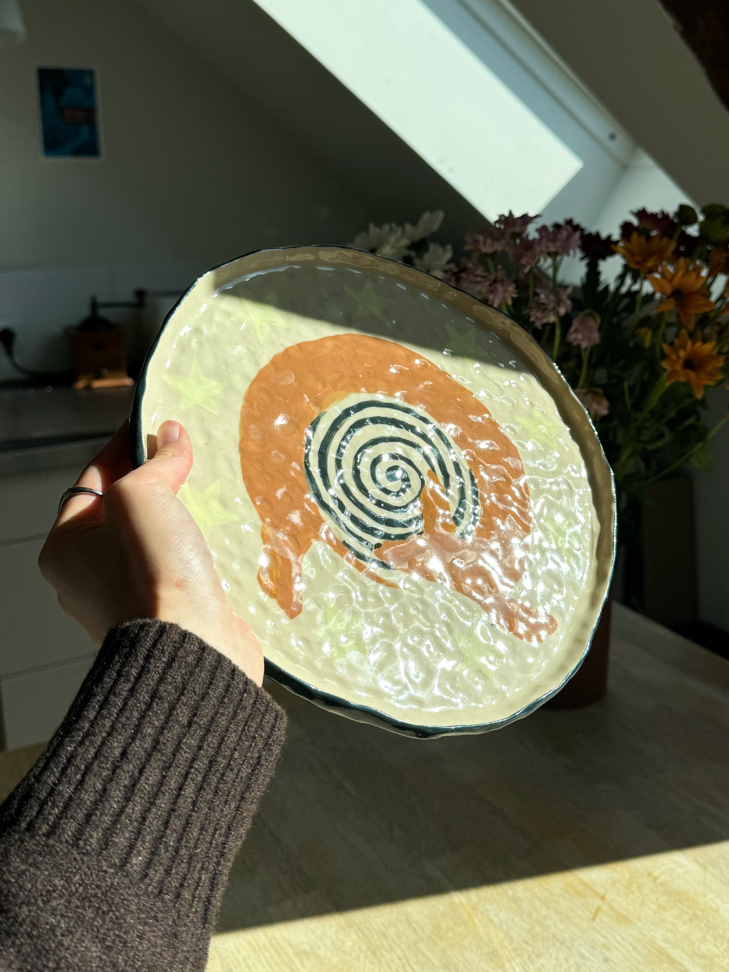 Assiette teckel galaxie