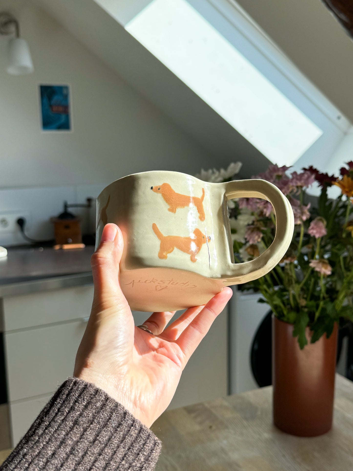 Tasse teckel imparfaite