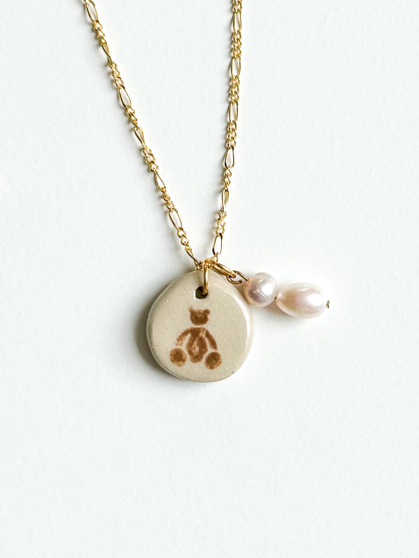 Collier ourson et perles d’eau douce