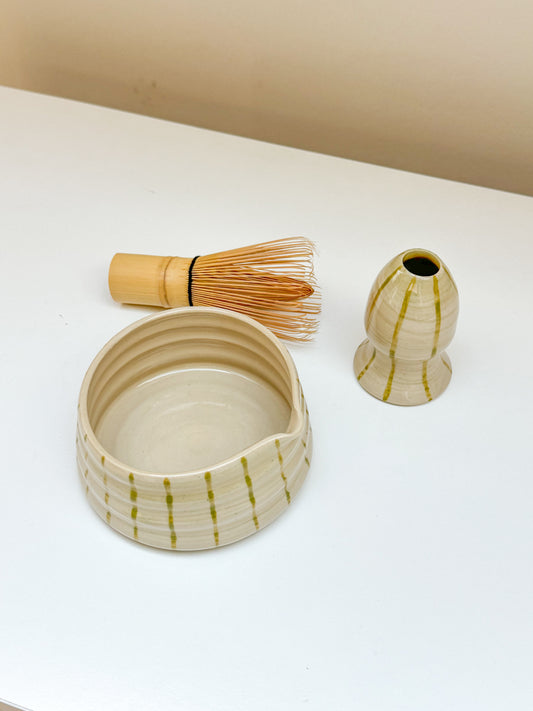 Kit pour le matcha rayé
