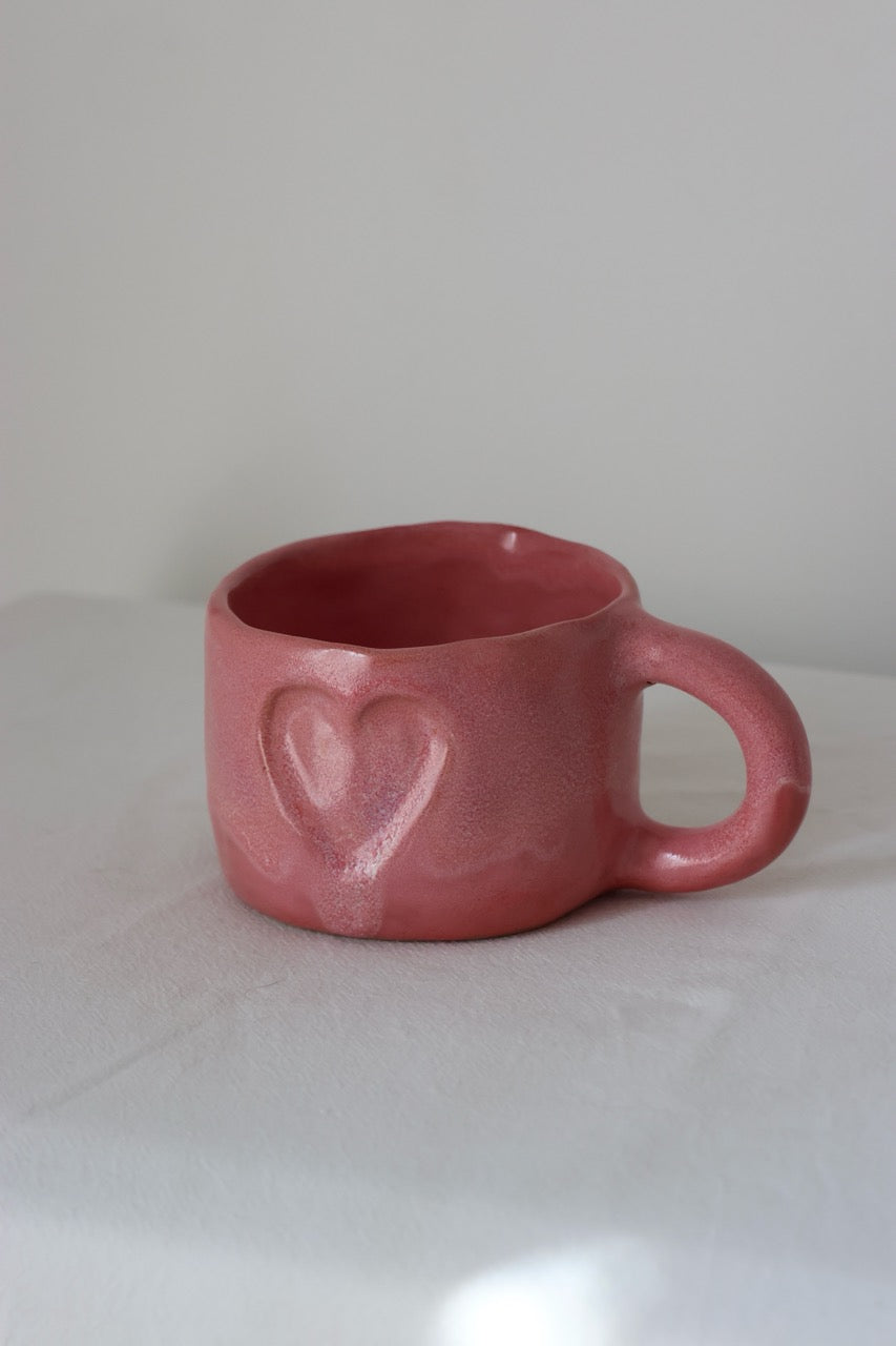 Tasse coeur rose