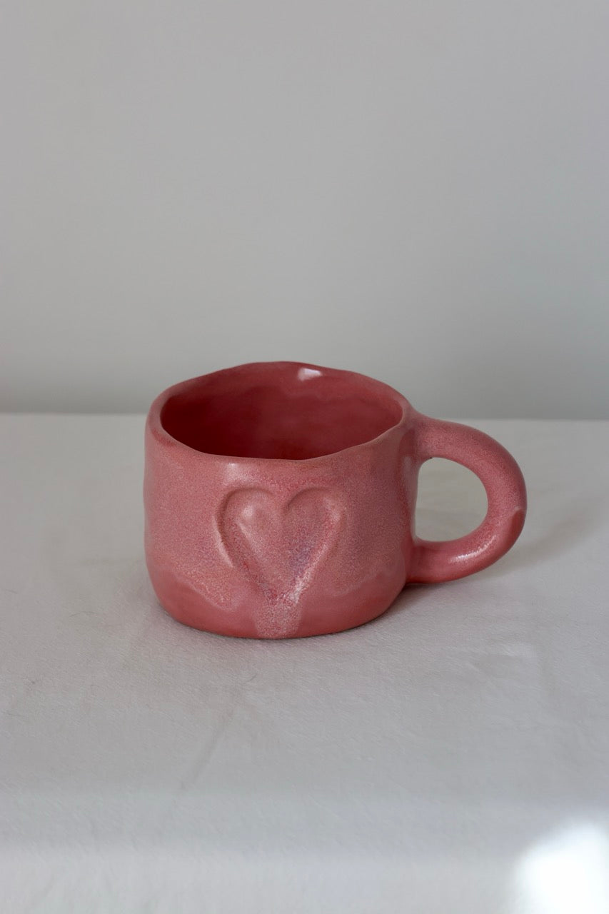 Tasse coeur rose