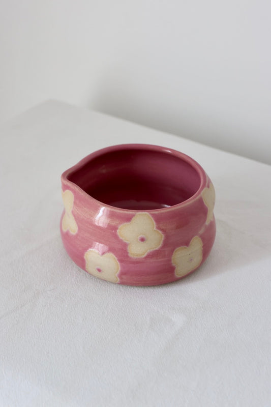 Bol à matcha fleurs