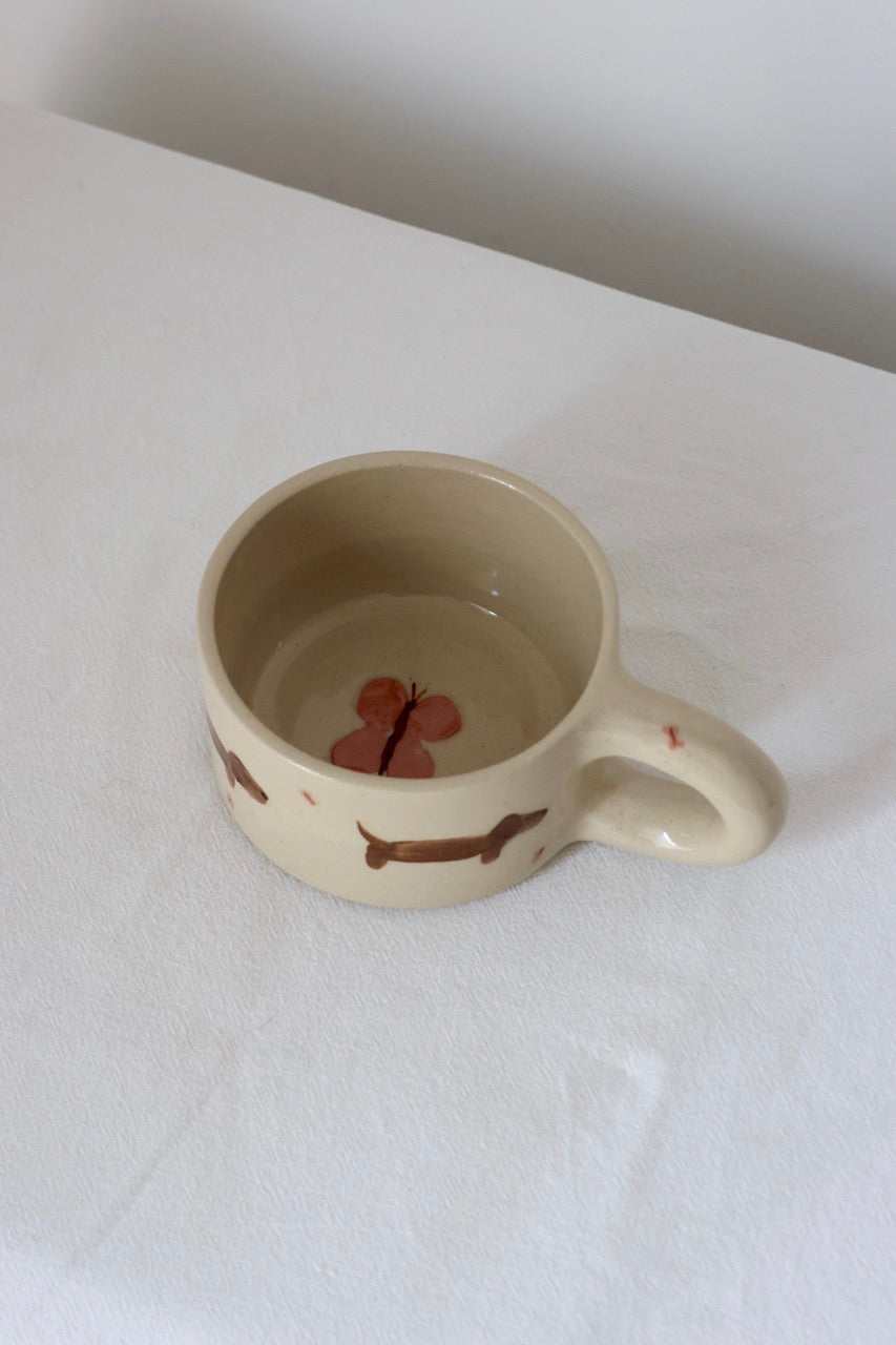 Tasse teckel & papillon