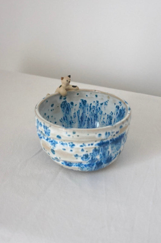 Tasse chat bleue