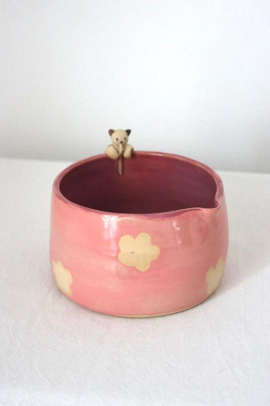 Bol à matcha duo de roses
