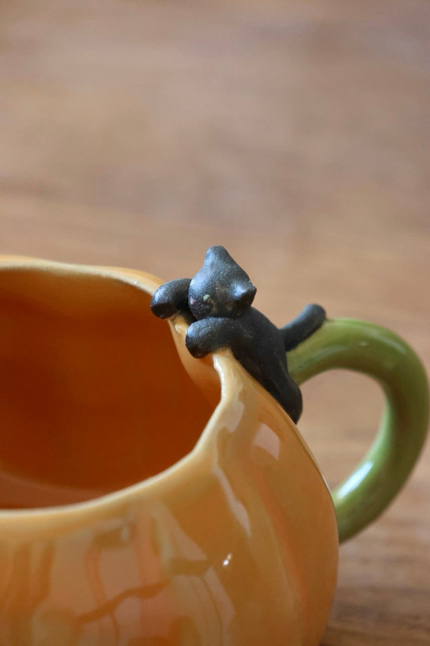 Tasse citrouille et chat