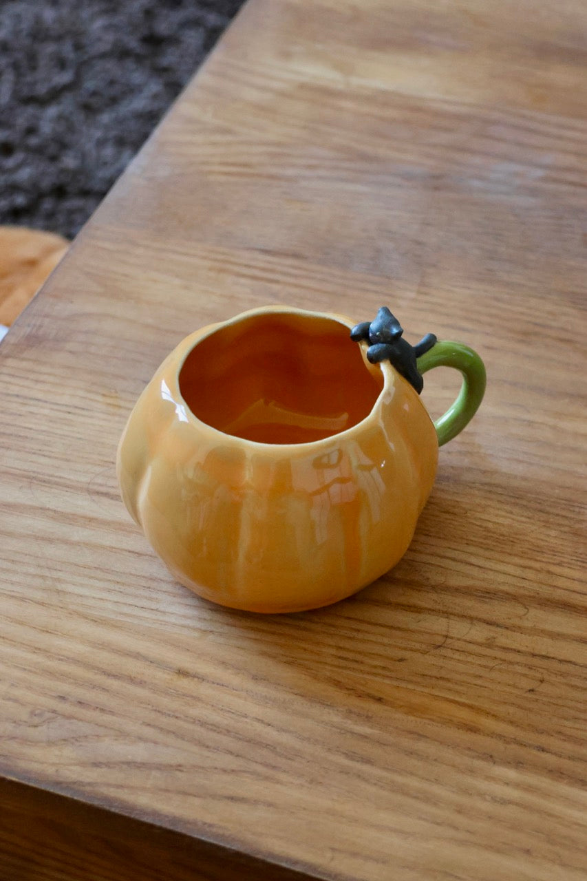 Tasse citrouille et chat