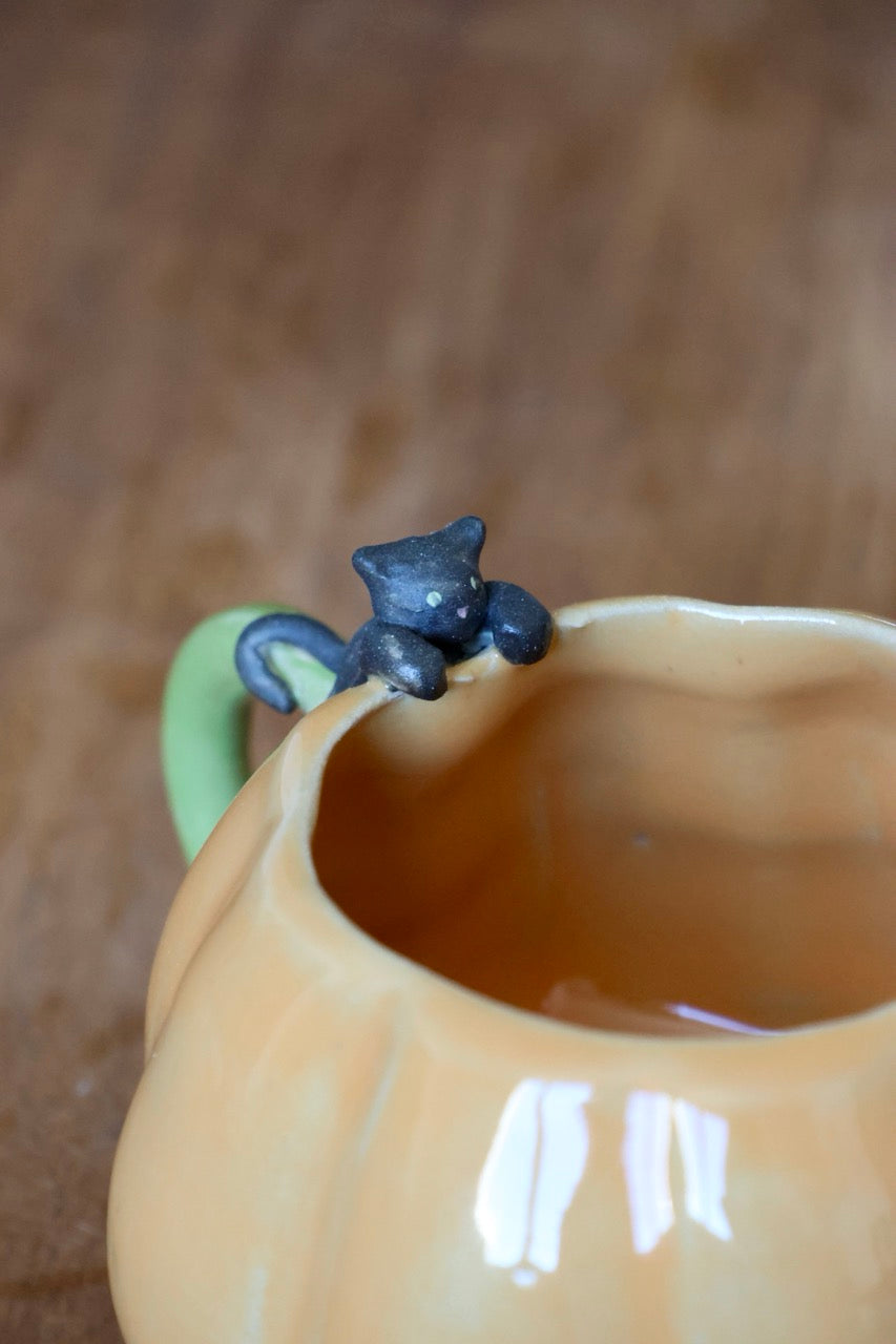 Tasse citrouille et chat