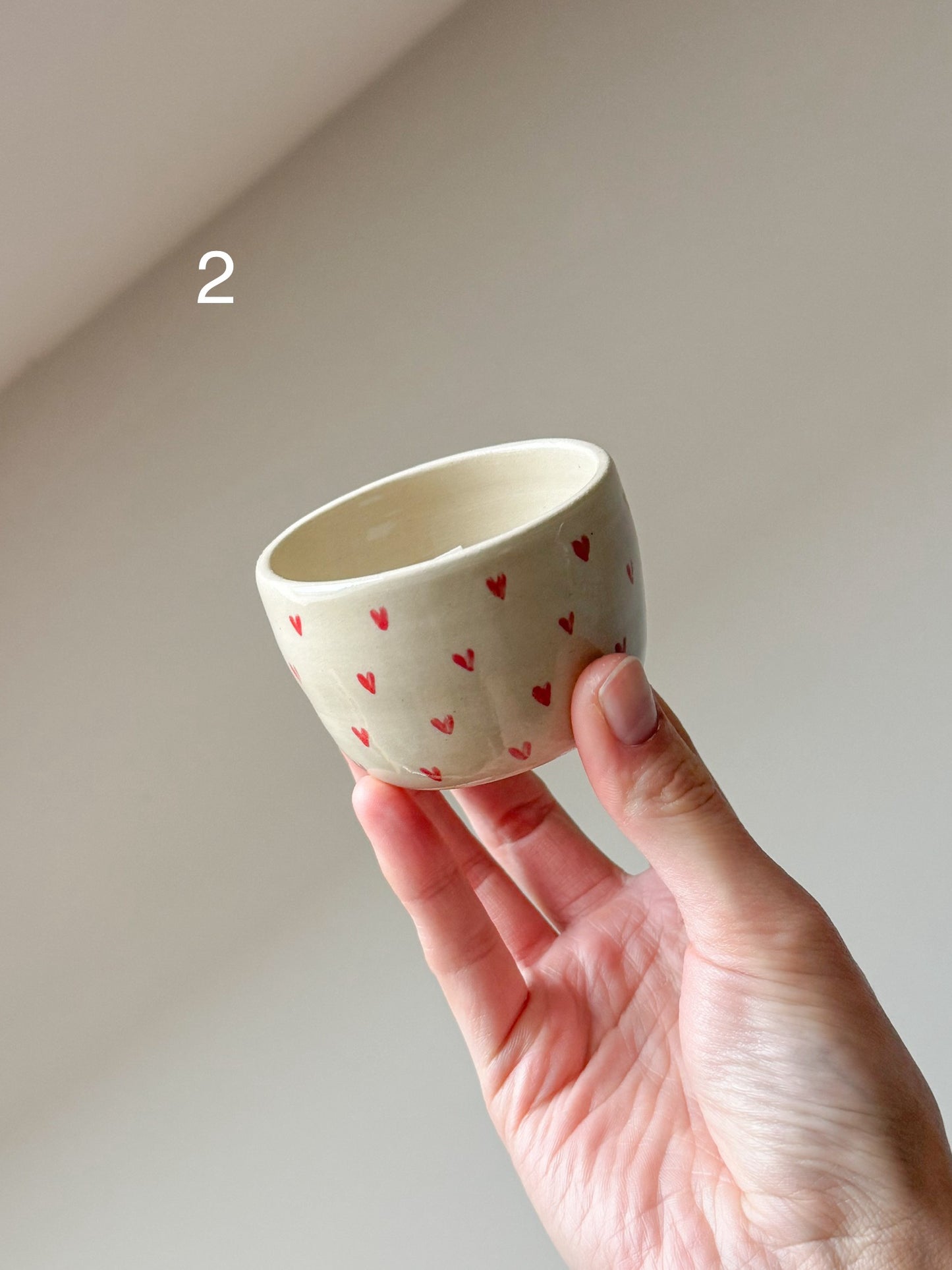 Tasse à expresso coeurs