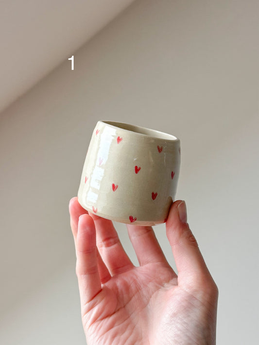 Tasse à expresso coeurs