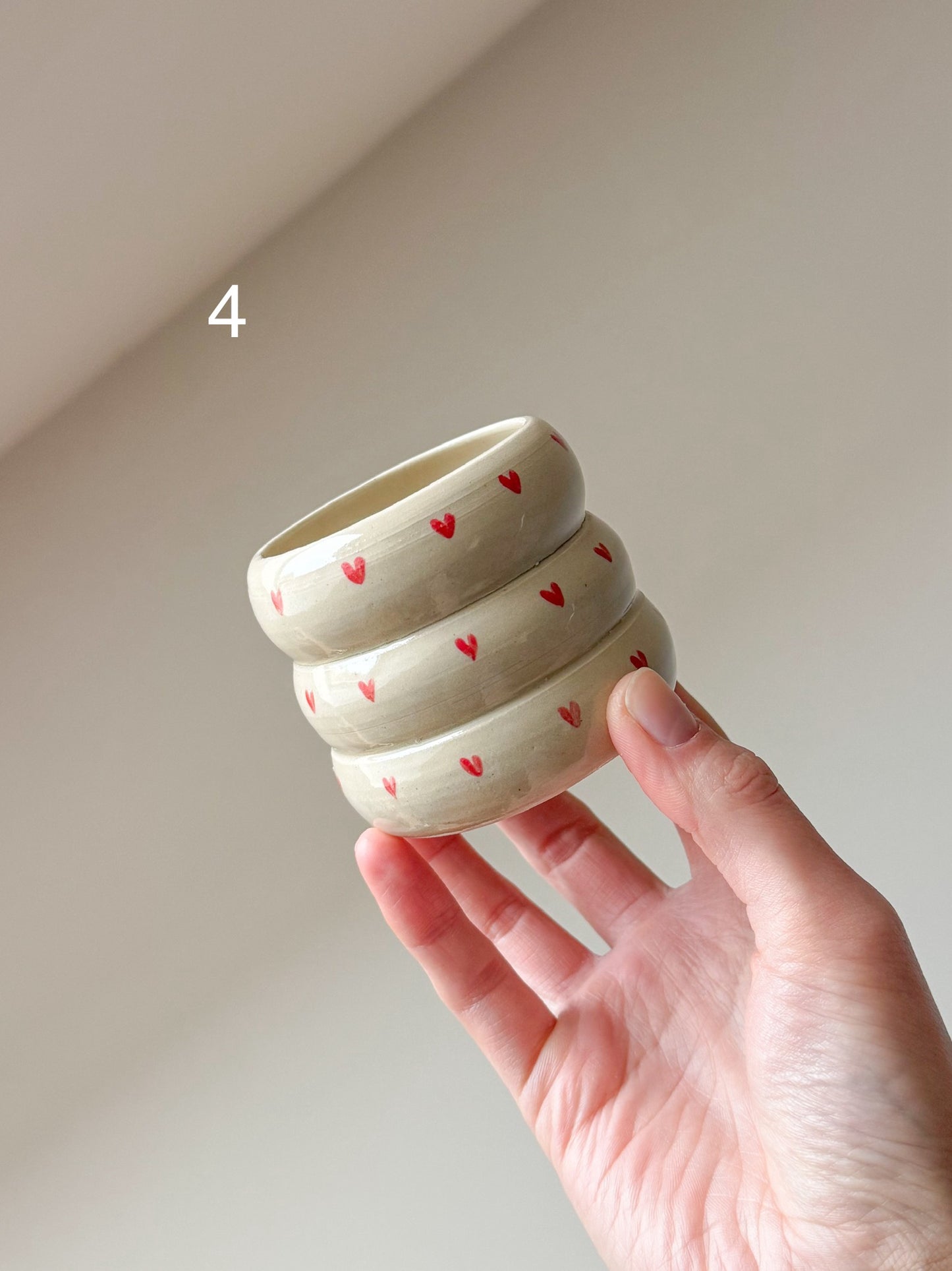 Tasse à expresso coeurs