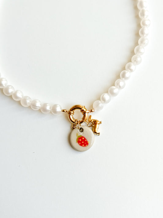 Collier fraise & teckel