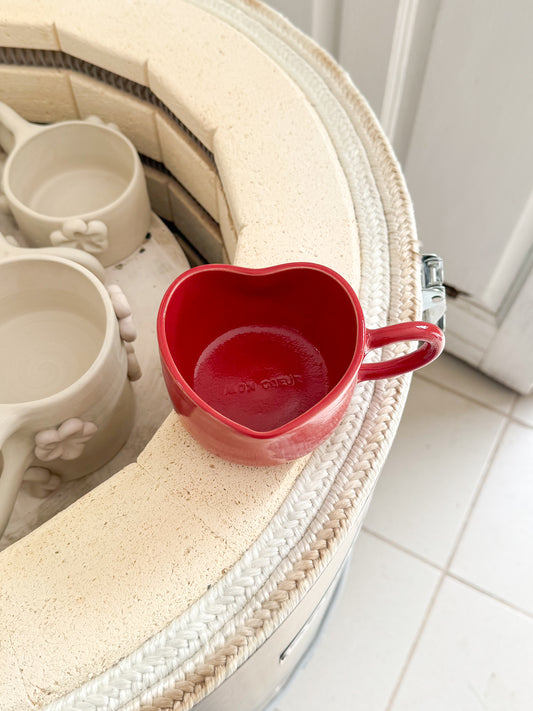 Tasse coeur rouge