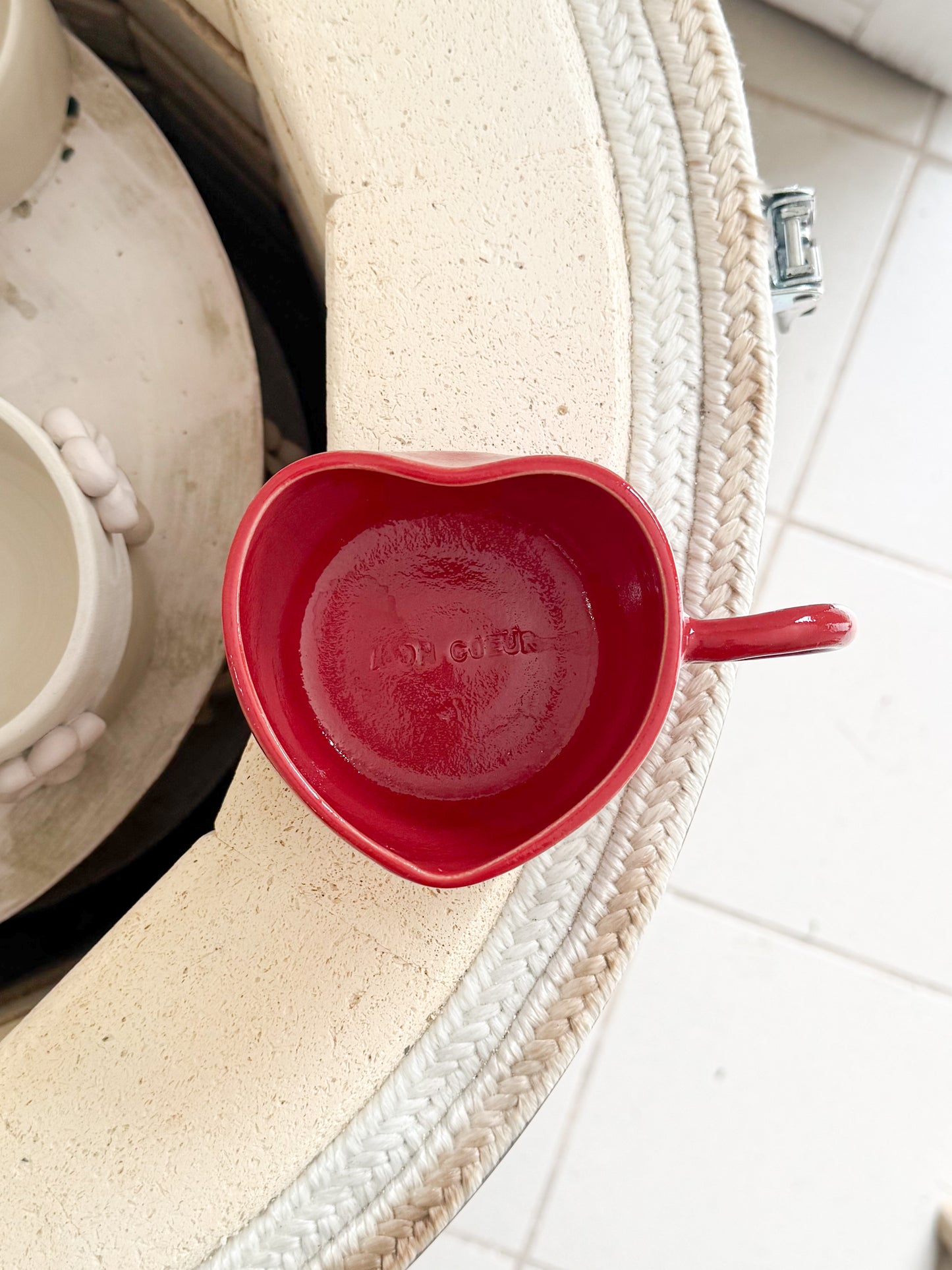 Tasse coeur rouge