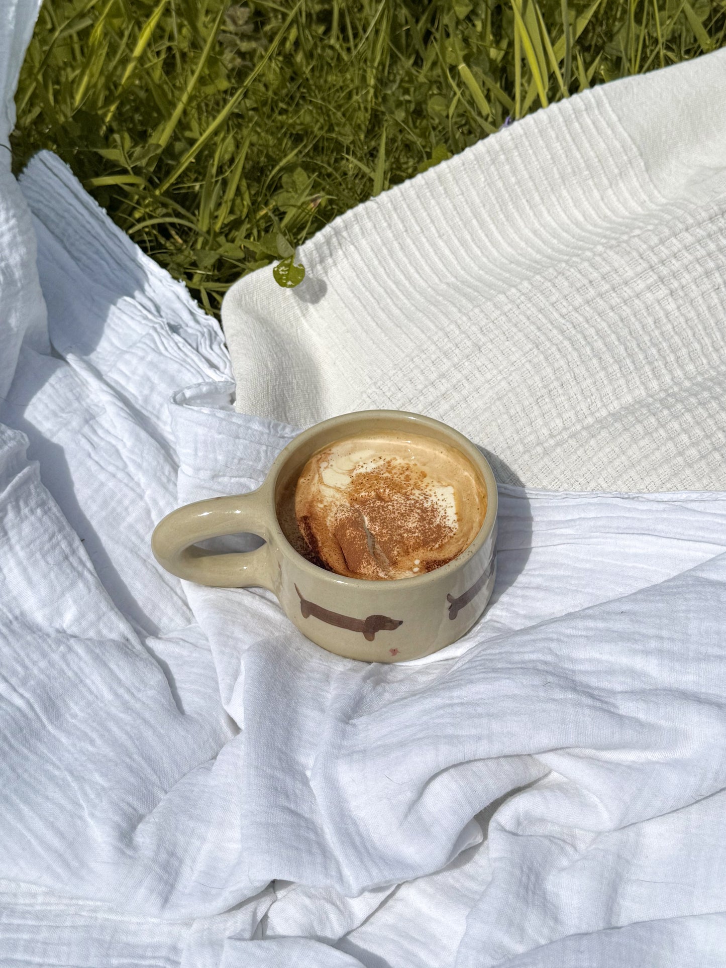Tasse teckel & papillon (petit défaut)
